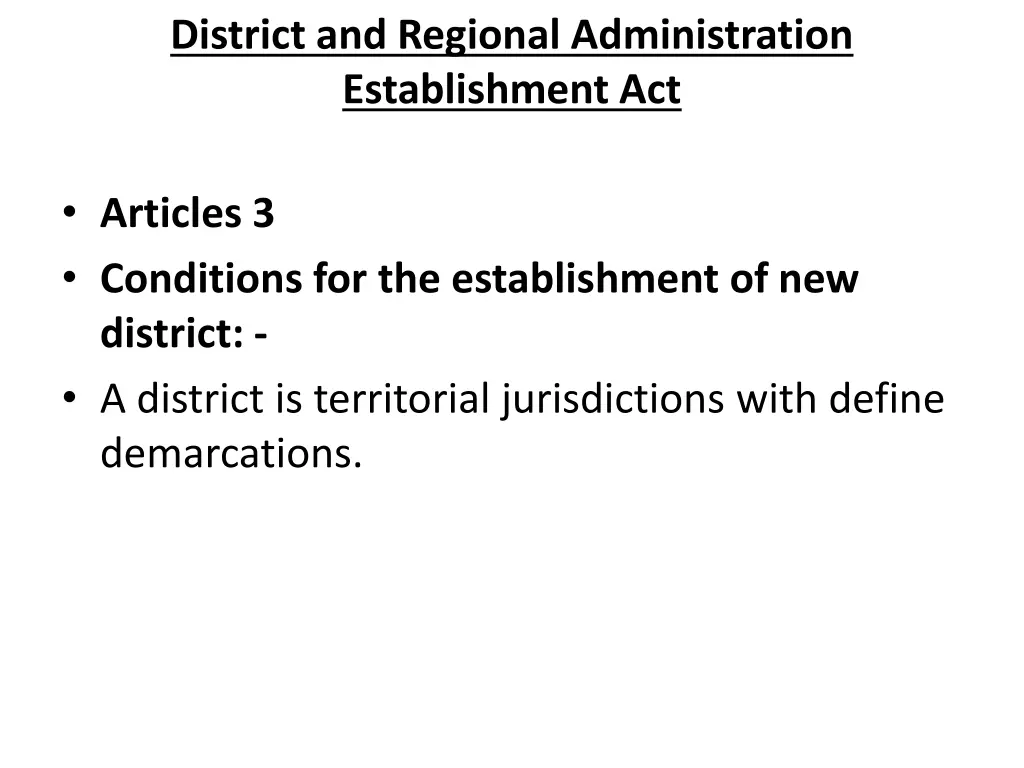 district and regional administration