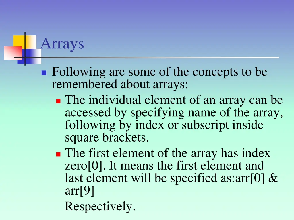 arrays 1