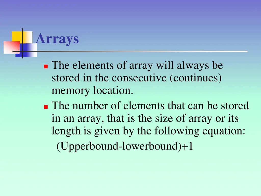 arrays 2