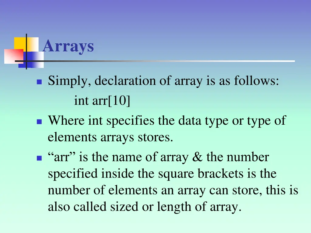 arrays