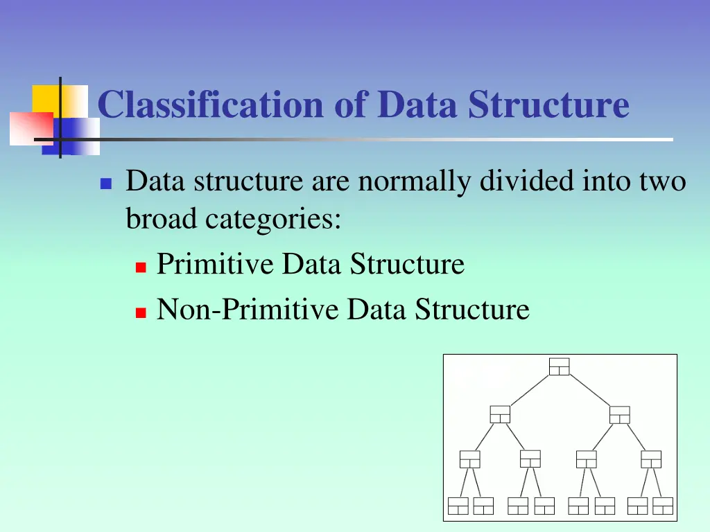 classification of data structure