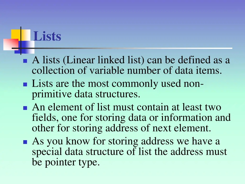 lists