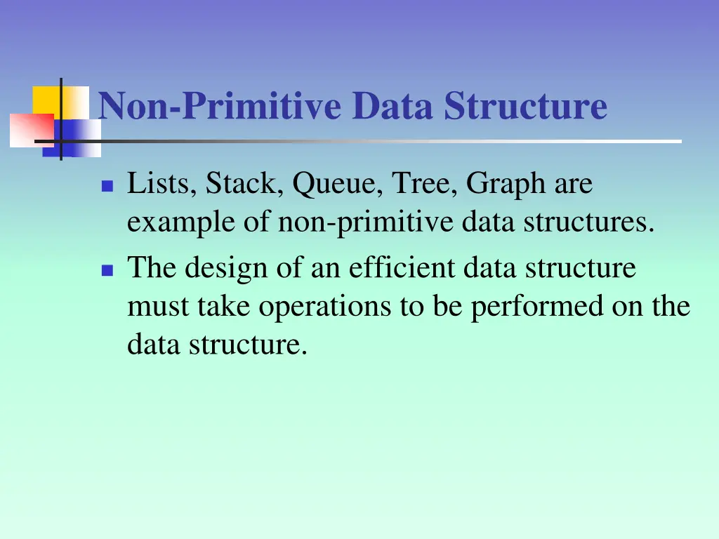 non primitive data structure 1