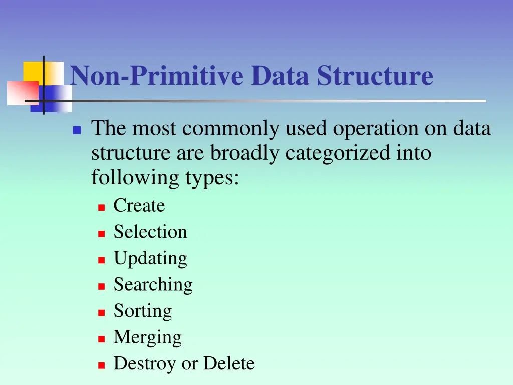 non primitive data structure 2