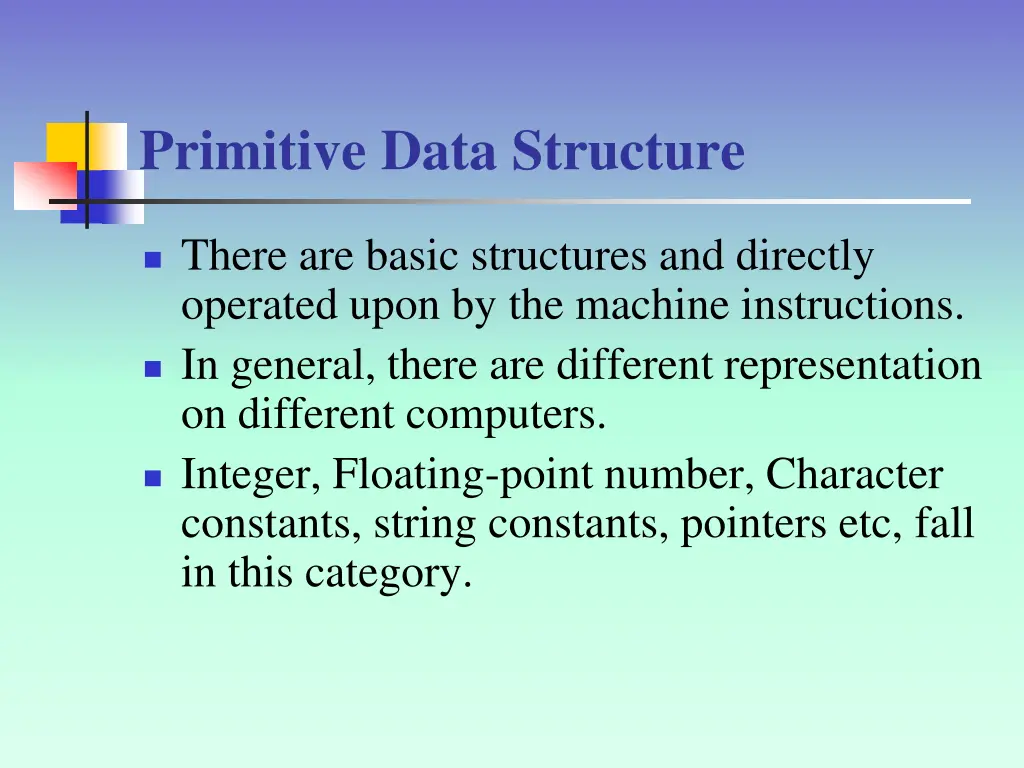 primitive data structure