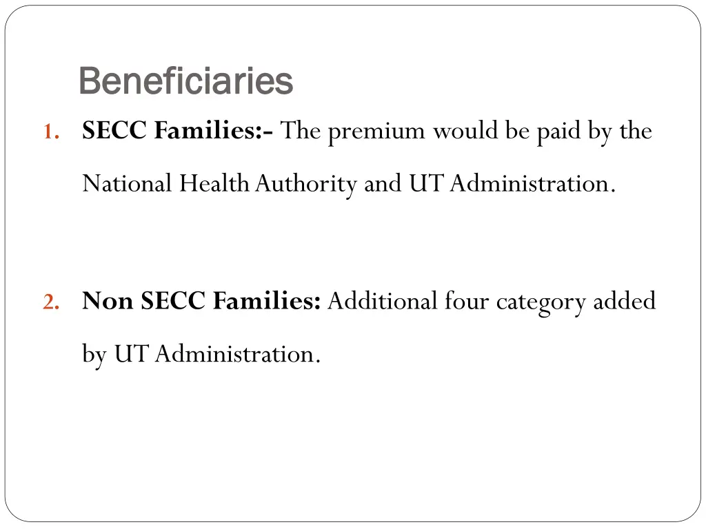 beneficiaries beneficiaries