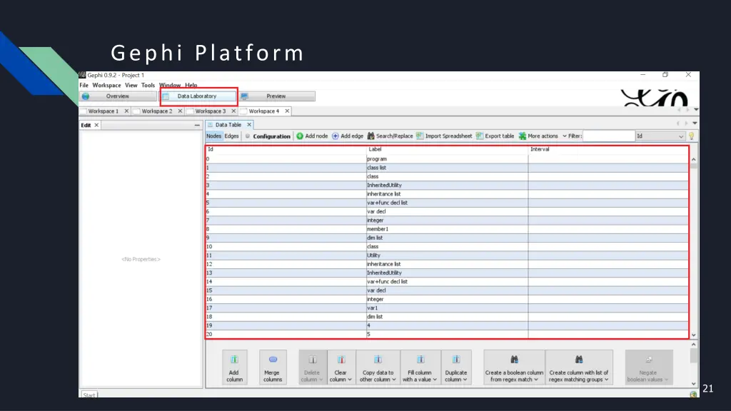 gephi platform 6