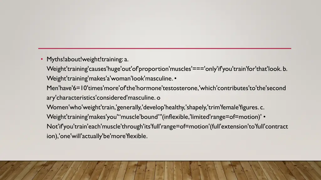 myths about weight training a weight training