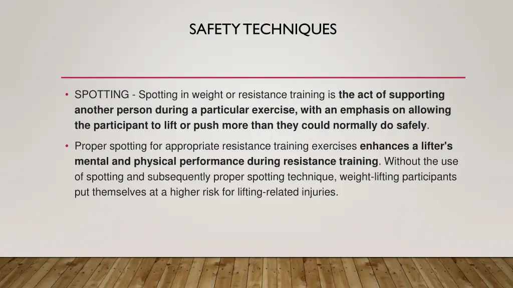safety techniques