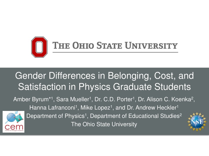 gender differences in belonging cost