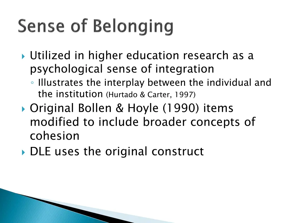 utilized in higher education research