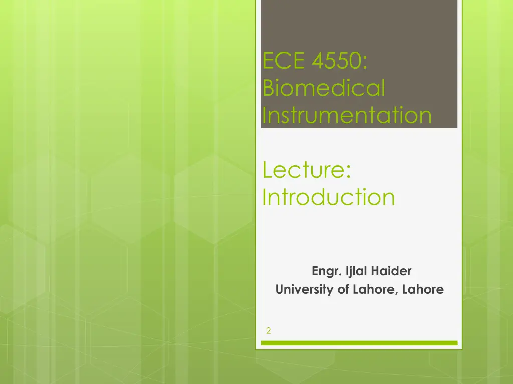 ece 4550 biomedical instrumentation