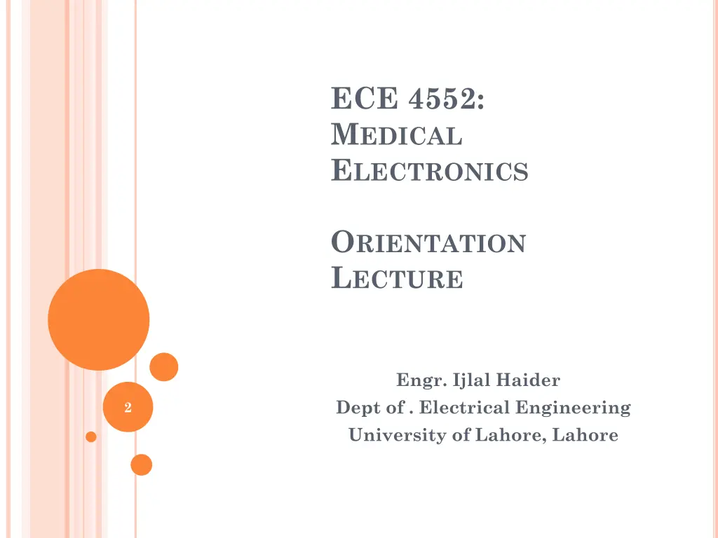 ece 4552 m edical e lectronics