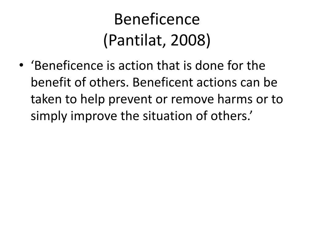 beneficence pantilat 2008