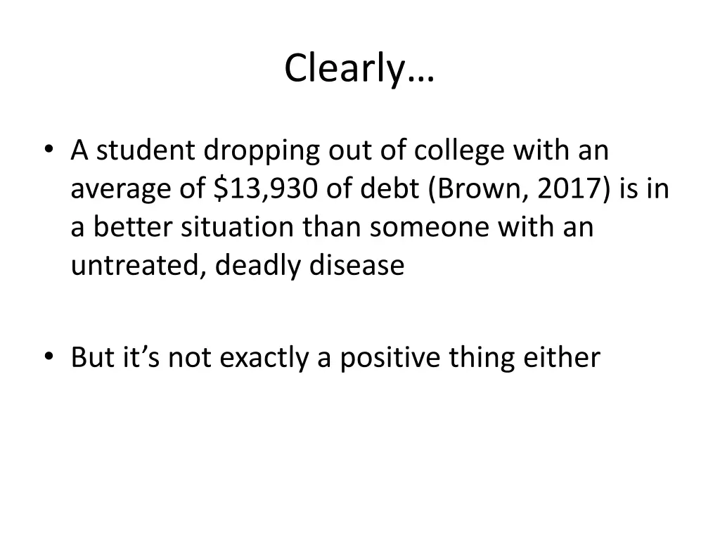 clearly 1