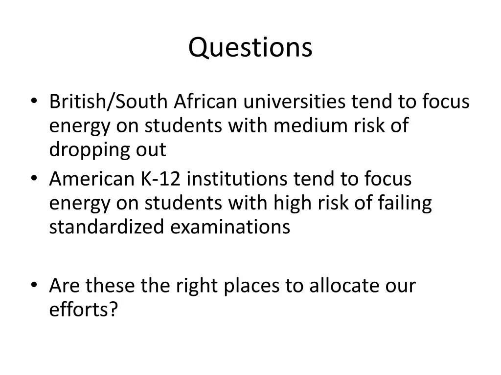 questions