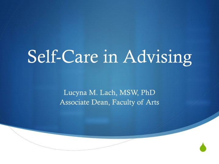 self care in advising