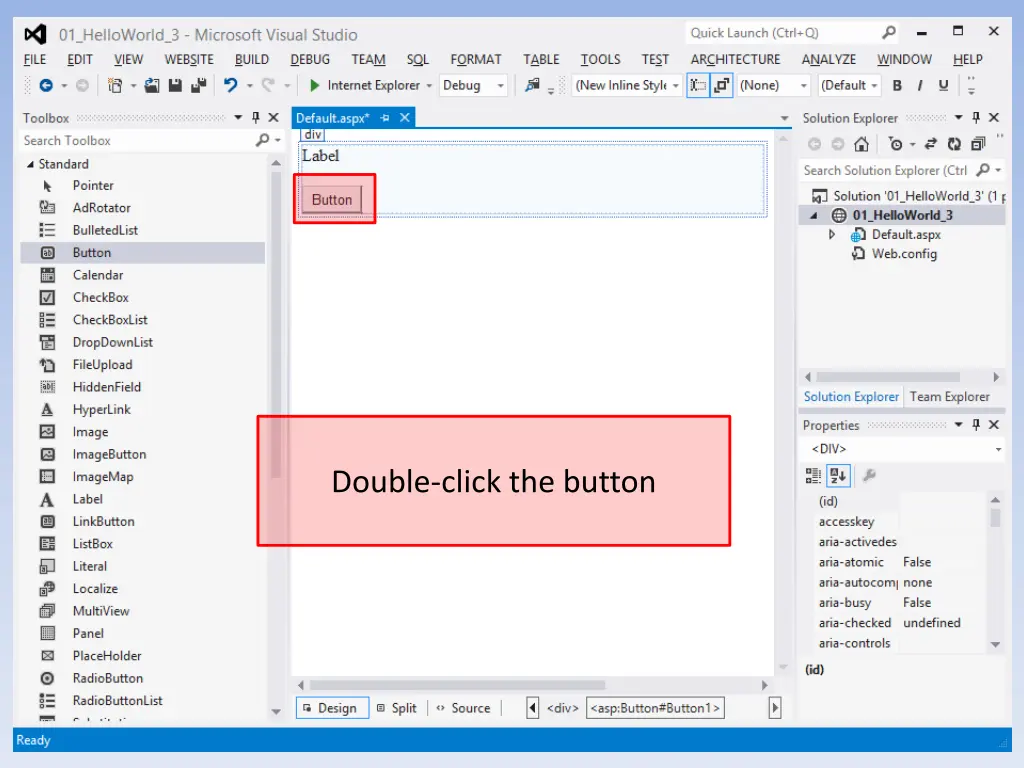 double click the button 1