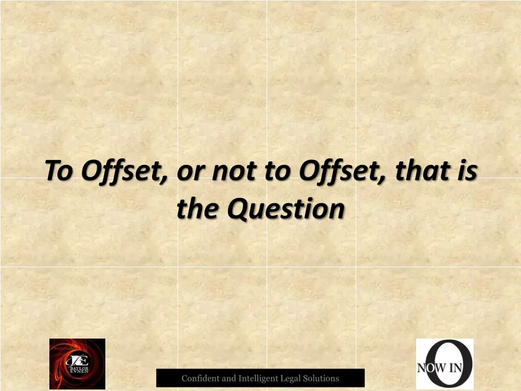 to offset or not to offset that is the question
