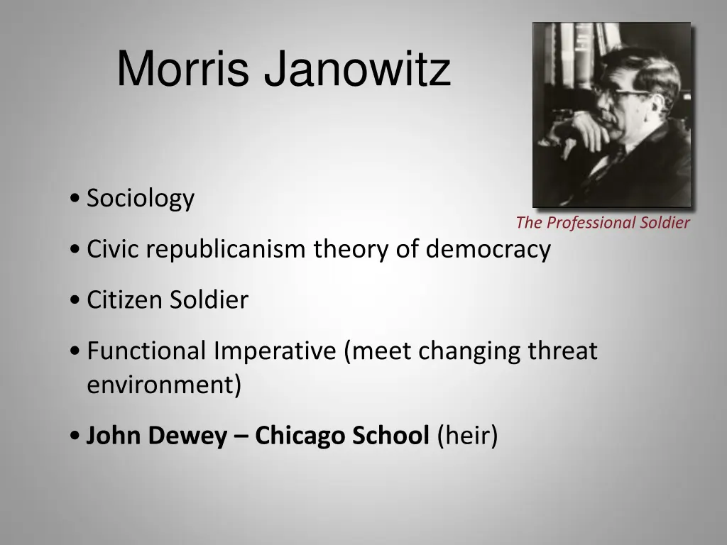morris janowitz