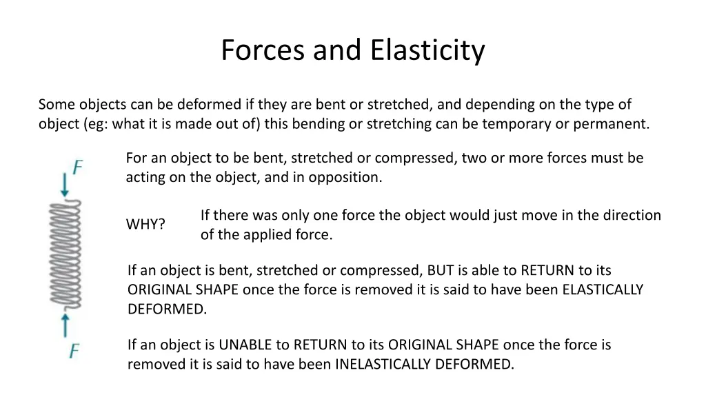 forces and elasticity 1