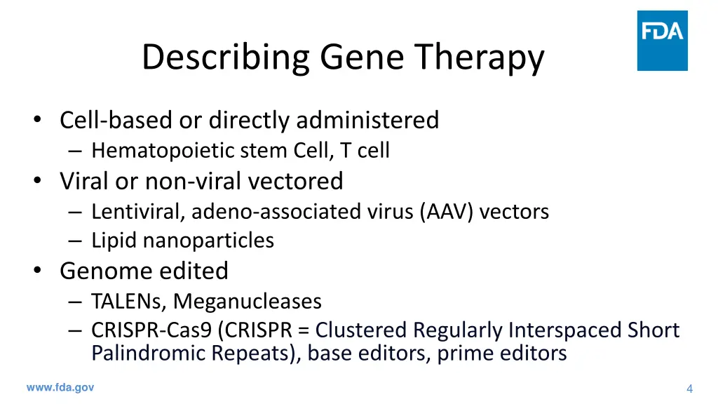 describing gene therapy