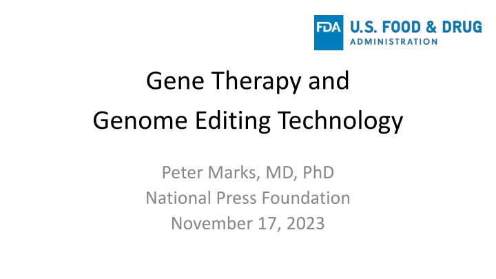 gene therapy and genome editing technology