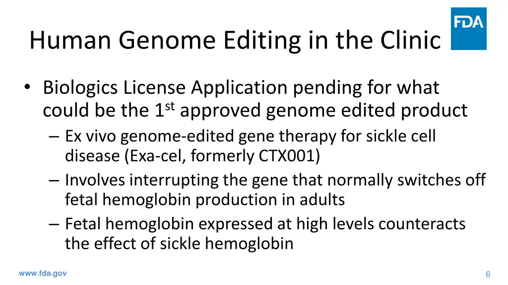 human genome editing in the clinic