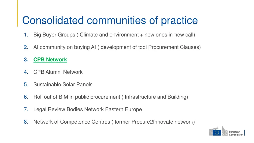 consolidated communities of practice