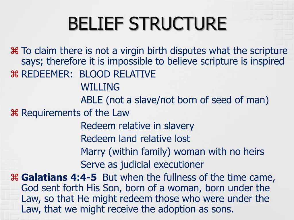 belief structure