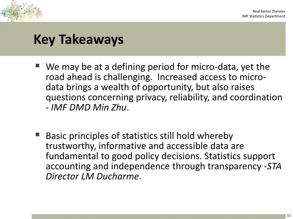 real sector division imf statistics department 10