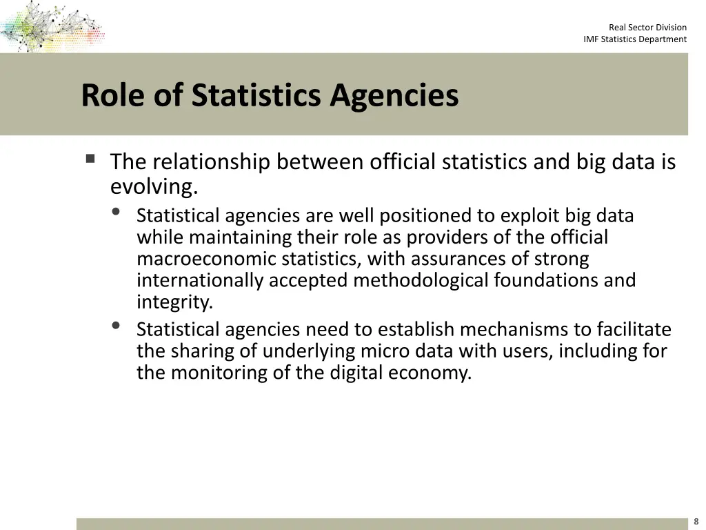 real sector division imf statistics department 7
