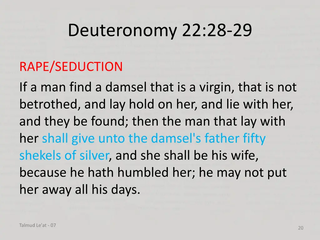 deuteronomy 22 28 29