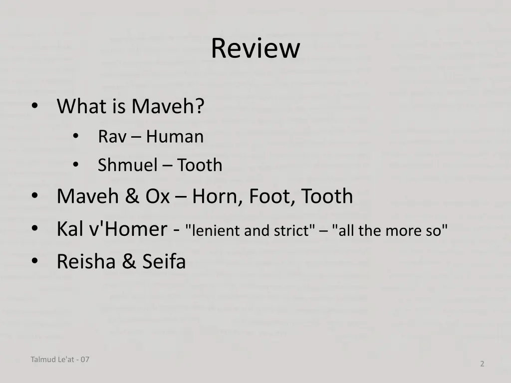 review