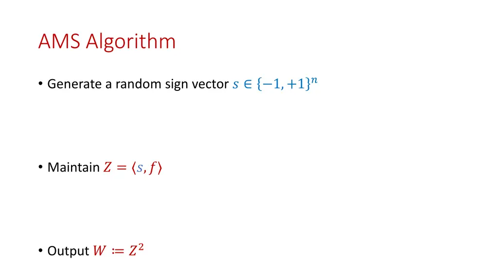 ams algorithm