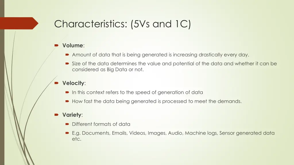 characteristics 5vs and 1c