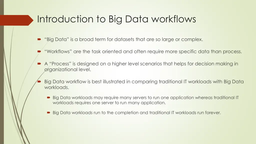 introduction to big data workflows