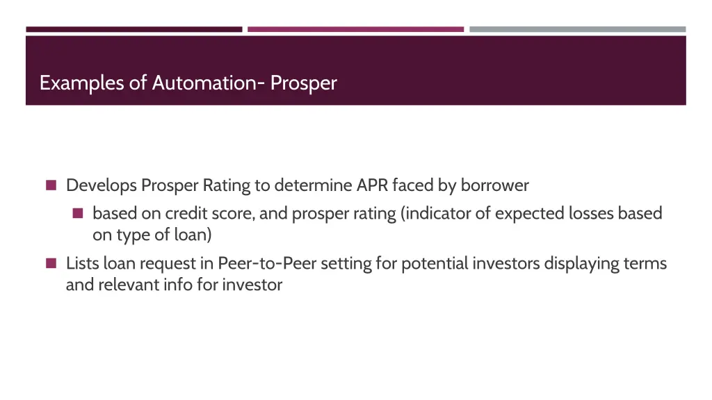 examples of automation prosper