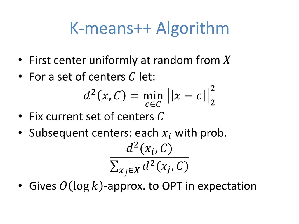 k means algorithm
