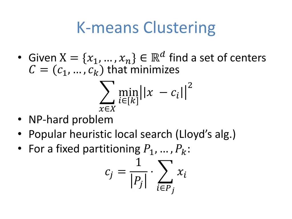 k means clustering