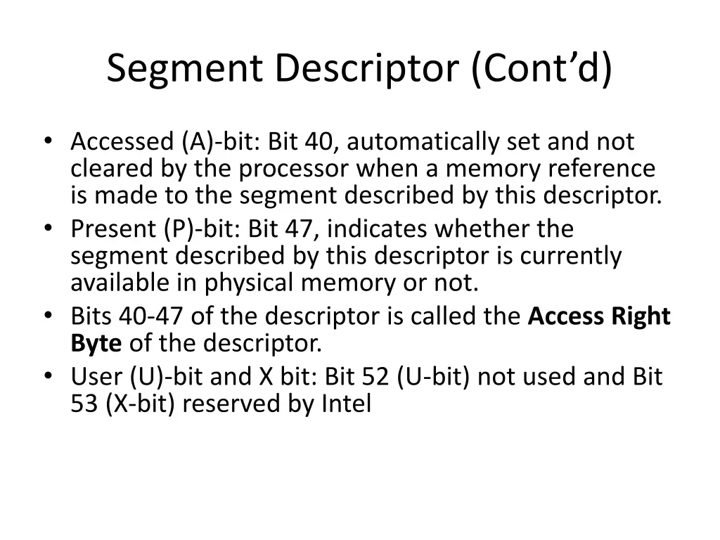 segment descriptor cont d