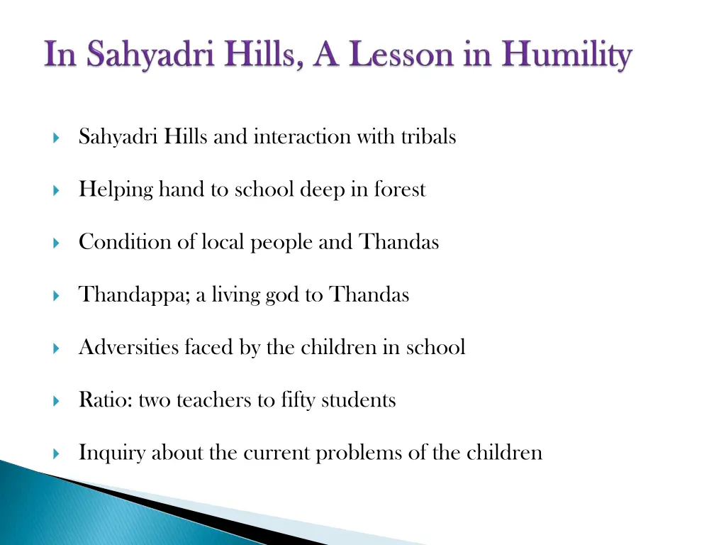 sahyadri hills and interaction with tribals