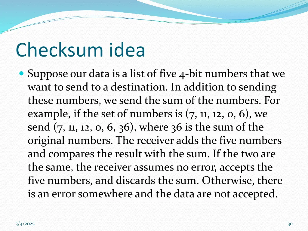 checksum idea