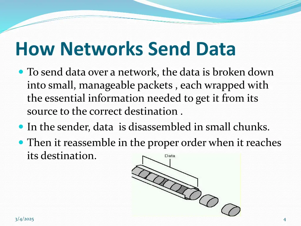 how networks send data