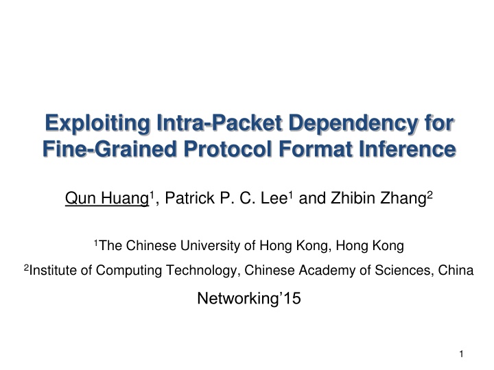 exploiting intra packet dependency for fine