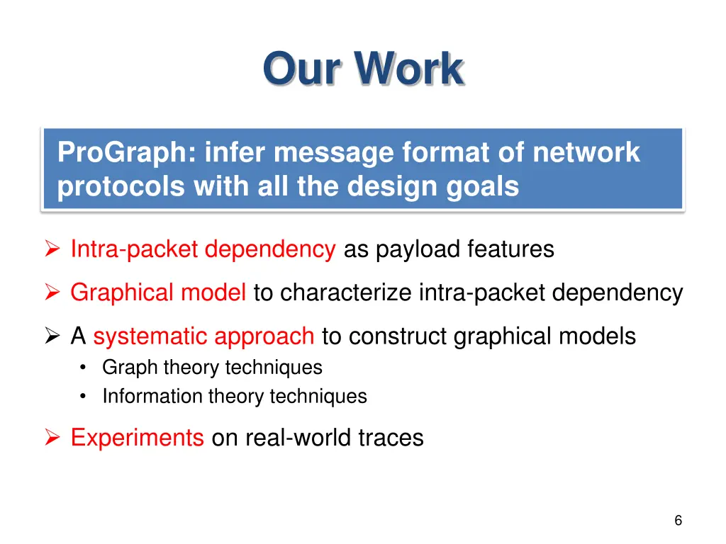 our work