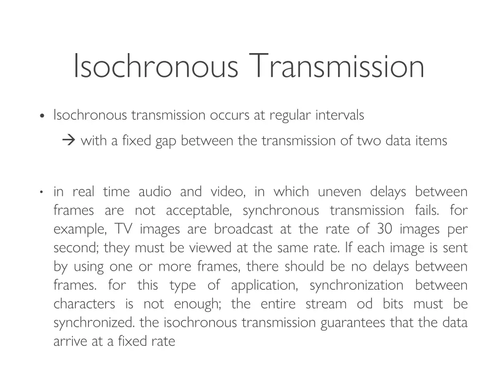 isochronous transmission