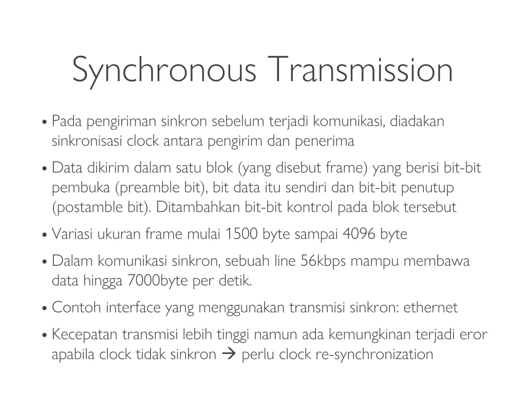 synchronous transmission 1