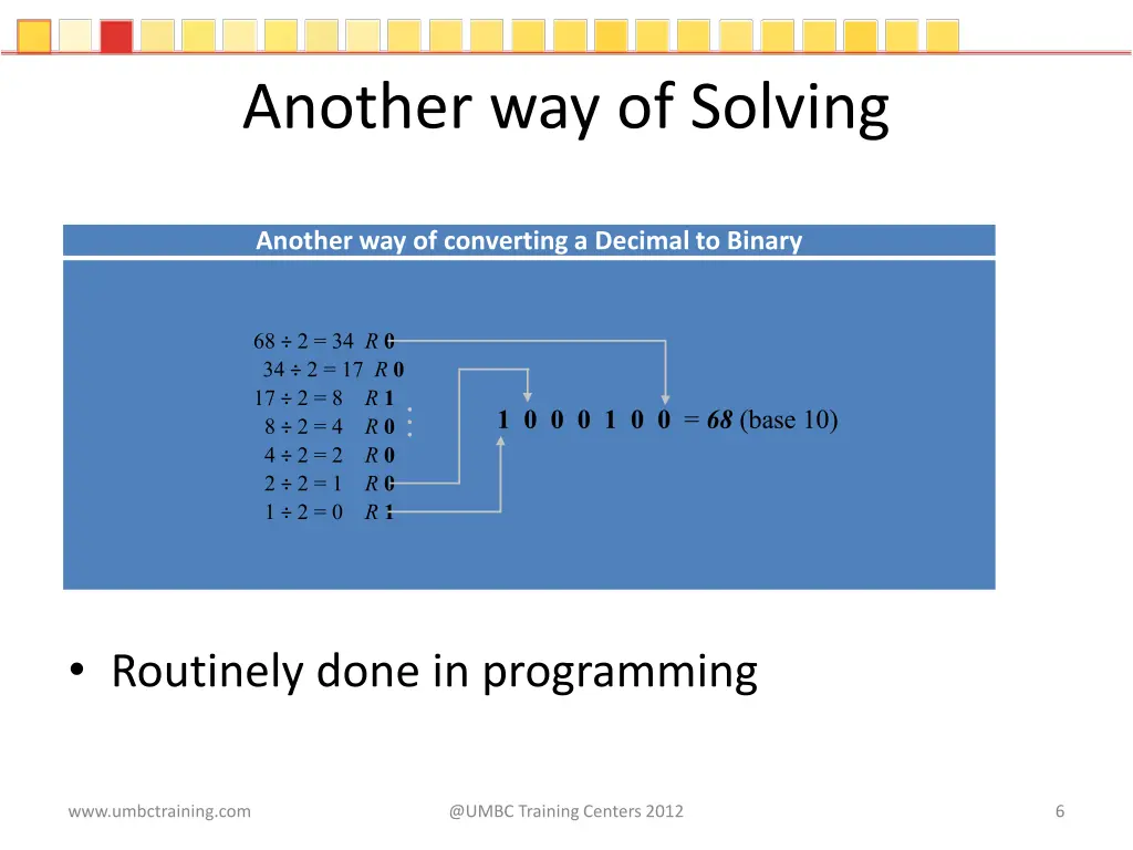 another way of solving