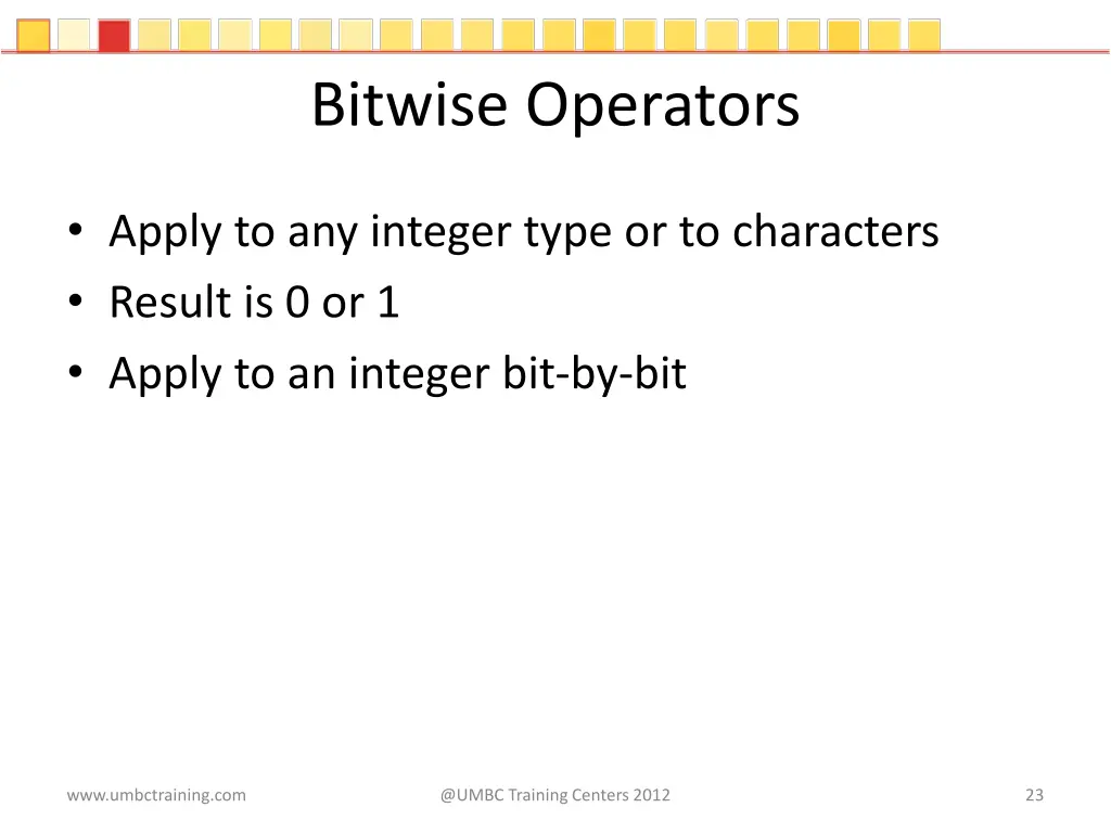 bitwise operators